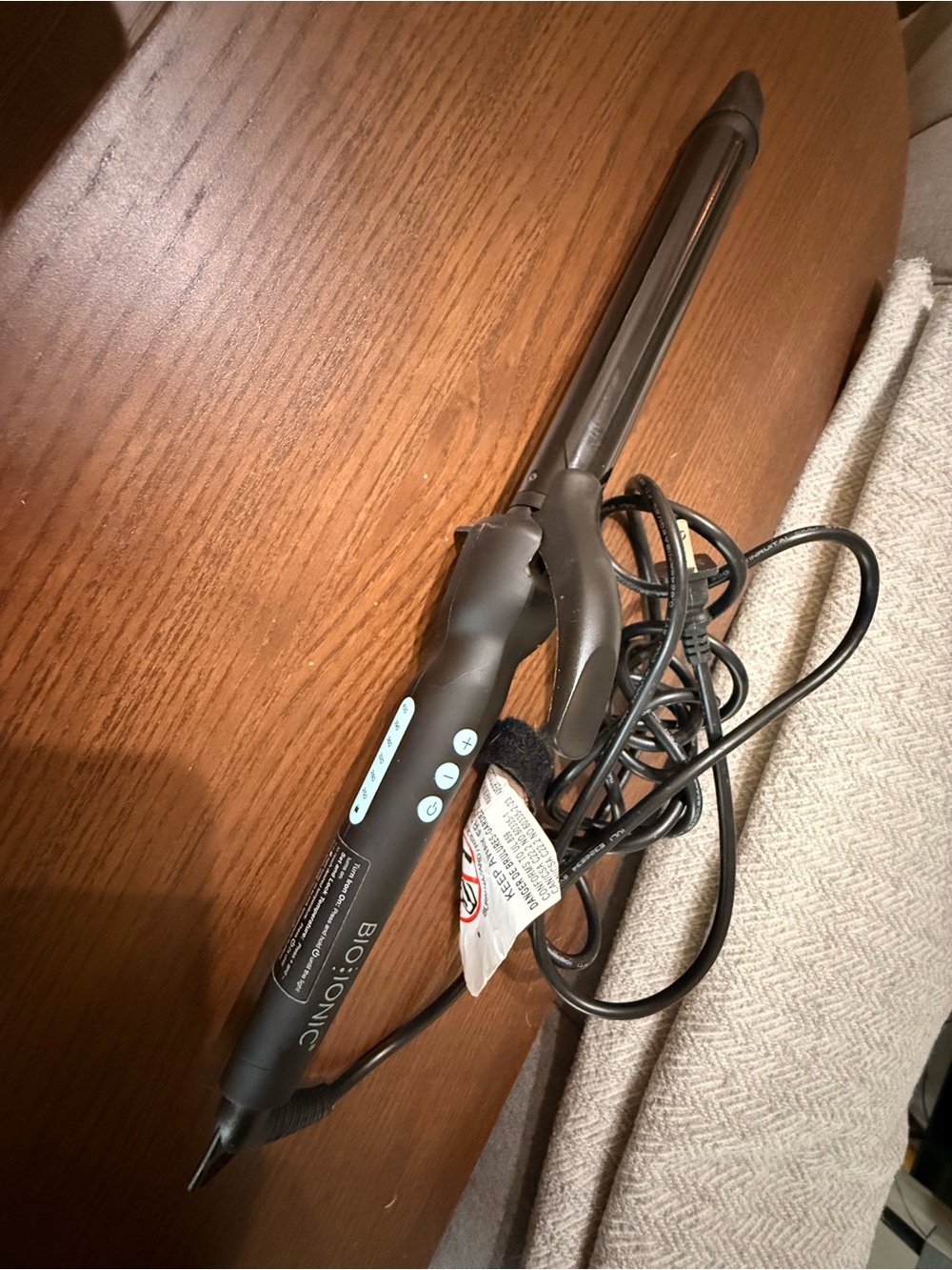 Biotronic Slim Curling Wand in Dark Gray